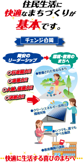 住民生活に快適なまちづくりが基本です！